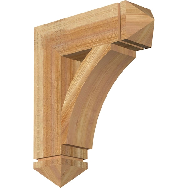 Ekena Millwork Thorton Arts & Crafts Rough Sawn Bracket, Western Red Cedar, 6"W x 22"D x 26"H BKT06X22X26THR03RWR - main